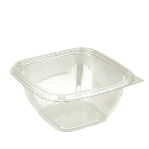 Plastová miska PET 126x126x60 mm hranatá 500 ml transparentní