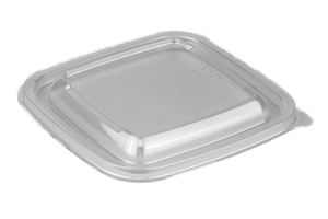 Plastové víčko PET hranaté pro misky 126x126 mm 250/375/500 ml transparentní