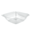 Plastová miska PET 160x160x36 mm hranatá 375 ml transparentní