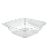 Plastová miska PET 160x160x36 mm hranatá 375 ml transparentní