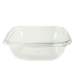 Plastová miska PET 160x160x53 mm hranatá 625 ml transparentní