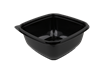 Plastová miska PET 160x160x53 mm hranatá 625 ml černá
