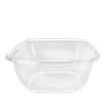 Plastová miska PET 160x160x62 mm hranatá 750 ml transparentní