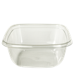 Plastová miska PET 160x160x69 mm hranatá 875 ml transparentní
