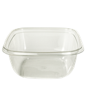 Plastová miska PET 160x160x69 mm hranatá 875 ml transparentní