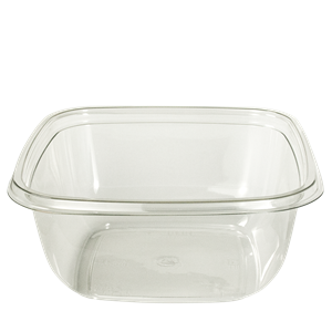 Plastová miska PET 160x160x69 mm hranatá 875 ml transparentní