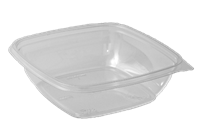 Plastová miska PET 190x190x41 mm hranatá 750 ml transparentní