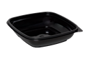 Plastová miska PET 190x190x41 mm hranatá 750 ml černá