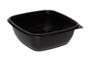 Plastová miska PET 190x190x51 mm hranatá 1000 ml černá