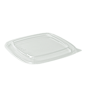 Plastové víčko PET hranaté pro misky 190x190 mm 750/1000/1250 ml transparentní