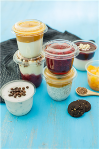 Plastové víčko PET pro kelímky na dezert 120/150/180 ml transparentní O76 mm