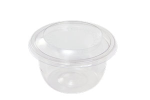 Plastové víčko rPET pro kelímky na dezert 200/270 ml transparentní O100 mm