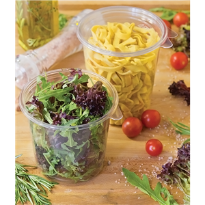 Plastové víčko PET pro kelímky 250/350/500/750/1000/1200 ml transparentní O131 mm