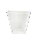 Plastová miska PS na panna cottu 69 x 69 mm hranatá 200 ml transparentní 