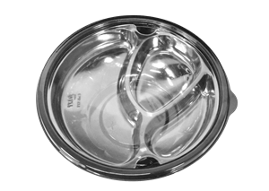 Plastová vložka PET 172x20 mm 3-dílná pro misky O194 mm transparentní