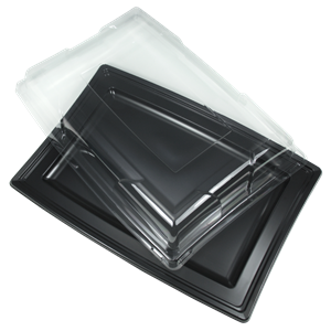 Plastový podnos PS hranatý 360x253x10 mm černý