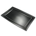 Plastový podnos PS hranatý 460x305x18 mm černý