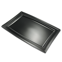 Plastový podnos PS hranatý 460x305x18 mm černý