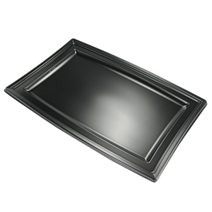 Plastový podnos PS hranatý 460x305x18 mm černý