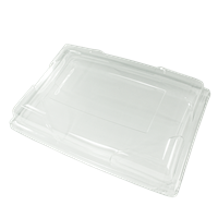Plastové víko rPET pro podnos hranatý 360x255x55 mm transparentní 