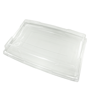 Plastové víko rPET pro podnos hranatý 460x310x70 mm transparentní 
