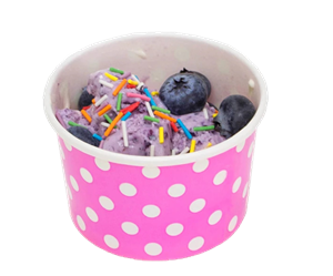 Papírová miska na zmrzlinu 125 ml růžová O75 mm