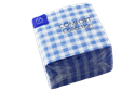 Papírové ubrousky 33x33 cm 1vr. KARO modré