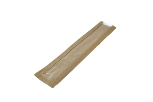 Papírový sáček 12+4x59 cm hnědý s okénkem na bagetu