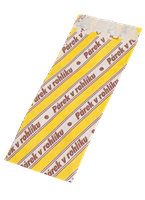 Papírový sáček 7+4x15 cm na párek v rohlíku potisk