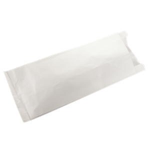 Papírový sáček 8+3x21 cm na párek v rohlíku bílý