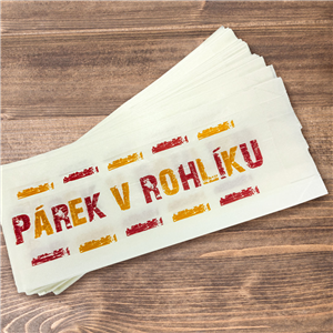 Papírový sáček 8+3x19 cm na párek v rohlíku potisk