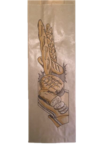 Papírový sáček 12+6x37 cm na sandwich s potiskem