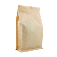 Papírový sáček 16+7,5x27 cm s obdélníkovým dnem uzavíratelný hnědý