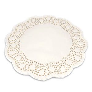 Papírová krajka dekorativní 28 cm kulatá