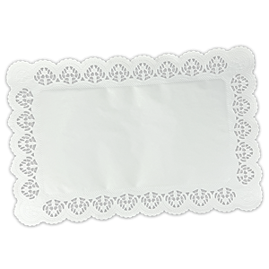 Papírová krajka dekorativní 25x38 cm hranatá