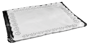 Papírová krajka dekorativní 36x46 cm hranatá