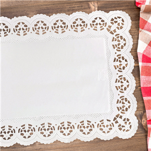 Papírová krajka dekorativní 36x46 cm hranatá