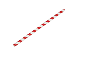 Papírové brčko červeno-bílé proužky 8/197 mm