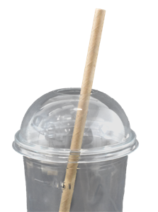 Papírové brčko JUMBO hnědé 8/250 mm