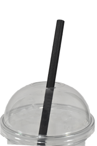 Papírové brčko JUMBO černé 8/250 mm