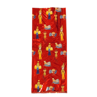 Celofánový sáček (tatrafán) 16+8x48 cm Nadílka červený