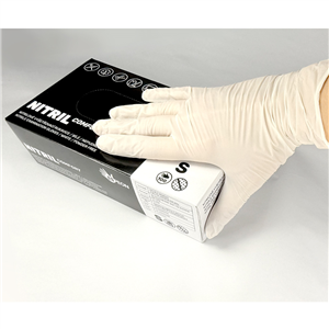 Nitrilové rukavice jednorázové ochranné vel. S bílé