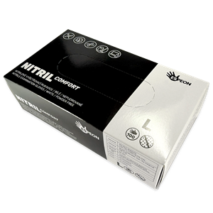 Nitrilové rukavice jednorázové ochranné vel. L bílé