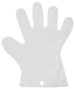 Jednorázové mikrotenové rukavice HDPE odtrhávací