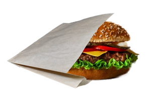 Papírový sáček EKO na hamburger 10x12 cm hnědý