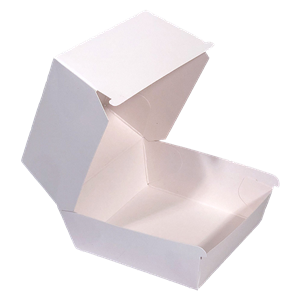 Hamburger box / krabička EKO na hamburger 110x110x90 mm bílý