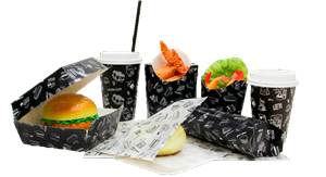 Hamburger box / krabička EKO na hamburger 120x120x70 mm s potiskem