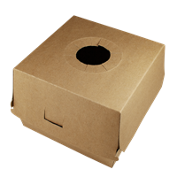 Hamburger box / krabička EKO na hamburger 135x135x100 mm hnědý