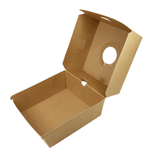 Hamburger box / krabička EKO na hamburger 135x135x100 mm hnědý