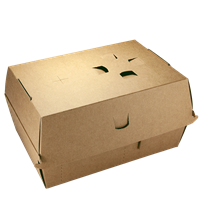 Hamburger box / krabička EKO na hamburger 190x130x100 mm s přepážkou kraft
